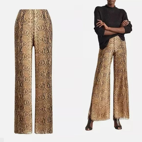 Ralph Lauren The purple Label Saunders Python Print Palazzo Pants - Picture 1 of 5